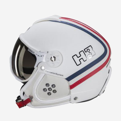 18 햄머 바이저 헬멧HMR LEATHER H3 224WHITE/FRANCE