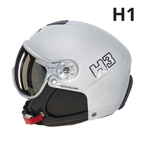 20 햄머 바이저 헬멧H1-001(HEL+VIS)WHITE GLOSSY